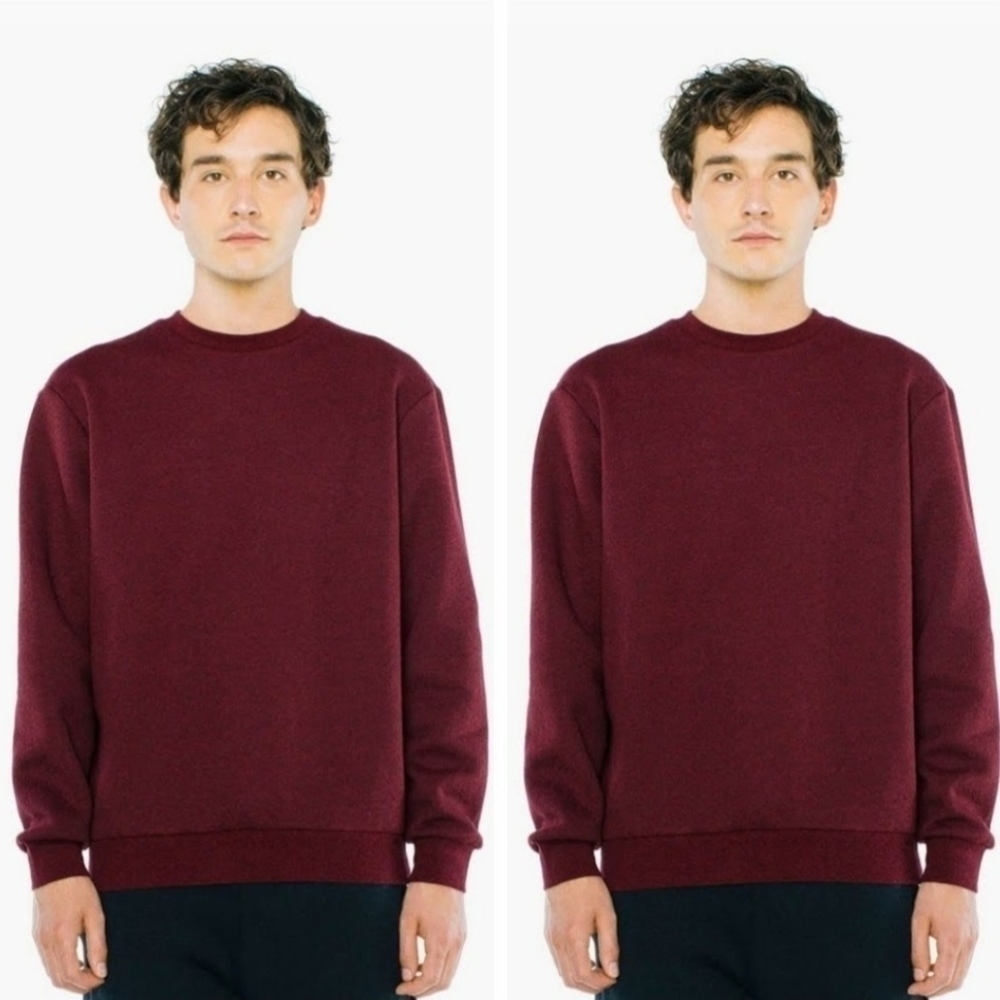 Two (2) American Apparel Fleece/Sweatshirt. Size Large. New With Tags $60.